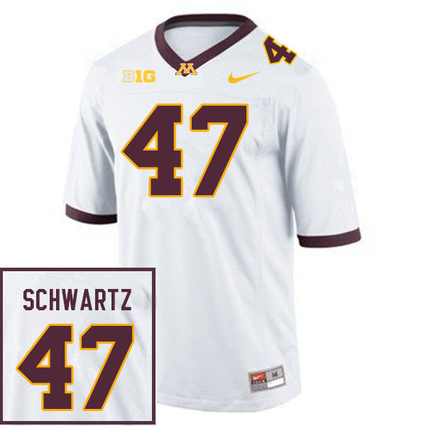 Men #47 Hayden Schwartz Minnesota Golden Gophers College Football Jerseys Sale-White